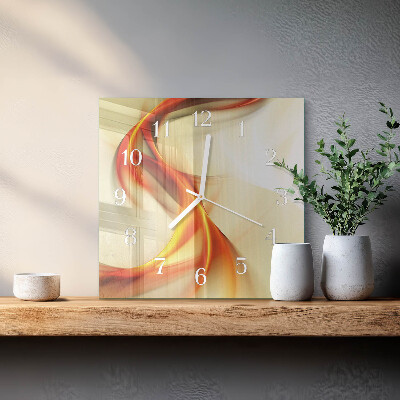 Orologio in vetro decorativo quadrato Astrazione