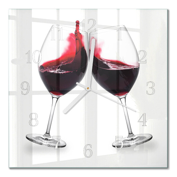 Quadrato orologio quadrato in vetro Vino