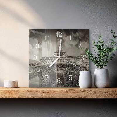 Orologio da parete quadrato Torre Eiffel