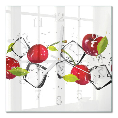 Orologio in vetro decorativo quadrato Gelato alla ciliegia