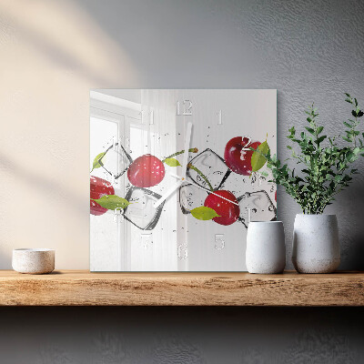 Orologio in vetro decorativo quadrato Gelato alla ciliegia