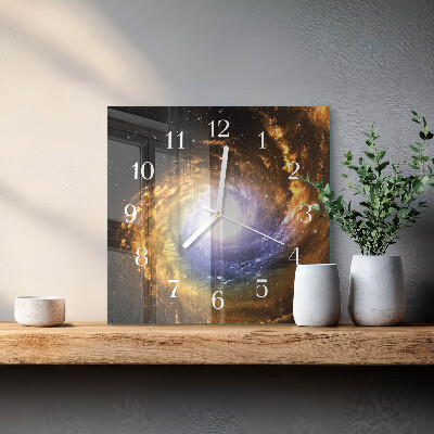 Orologio in vetro decorativo quadrato Cosmo