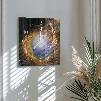 Orologio in vetro decorativo quadrato Cosmo
