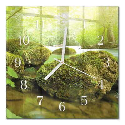Orologio in vetro decorativo quadrato Natura