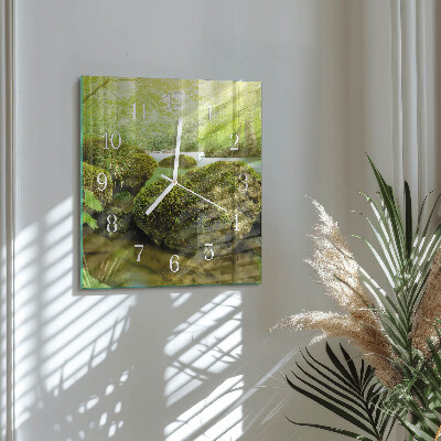 Orologio in vetro decorativo quadrato Natura