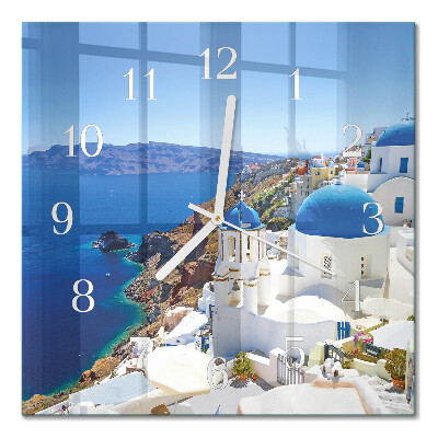 Orologio in vetro decorativo quadrato Santorini