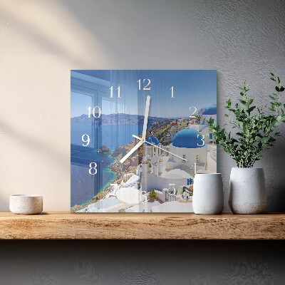 Orologio in vetro decorativo quadrato Santorini