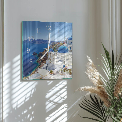 Orologio in vetro decorativo quadrato Santorini