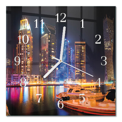 Orologio in vetro decorativo quadrato Orizzonte