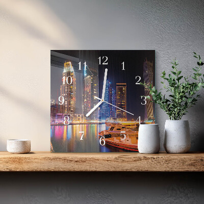 Orologio in vetro decorativo quadrato Orizzonte