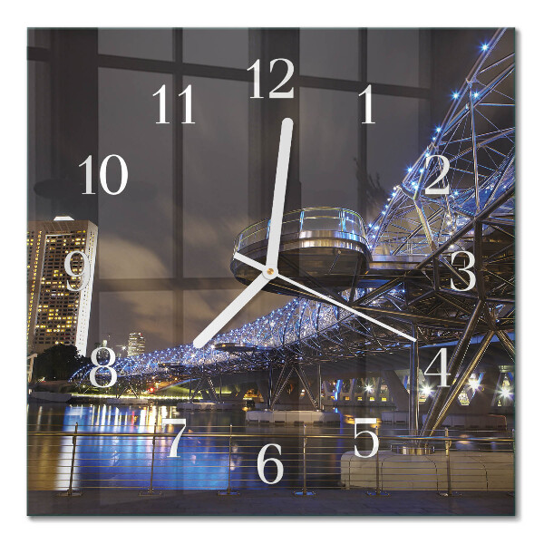Quadrato orologio quadrato in vetro Notte