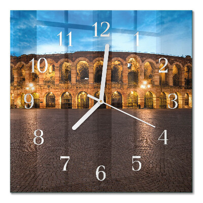Quadrato orologio quadrato in vetro Statua