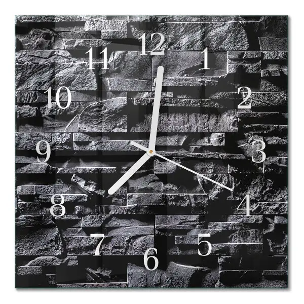 Quadrato orologio quadrato in vetro Pietre