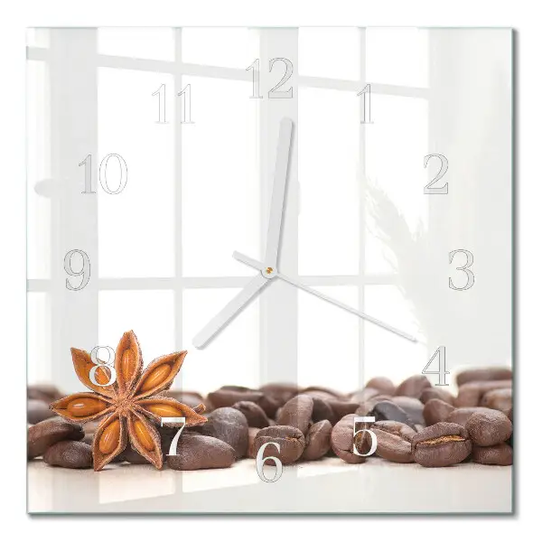 Quadrato orologio Chicchi di caffè