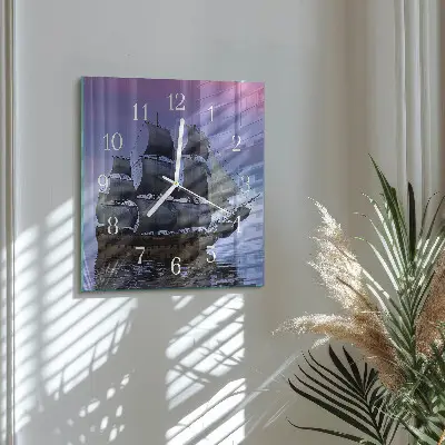 Orologio in vetro decorativo quadrato Navigazione