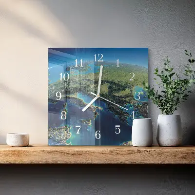 Orologio da parete quadrato Terra
