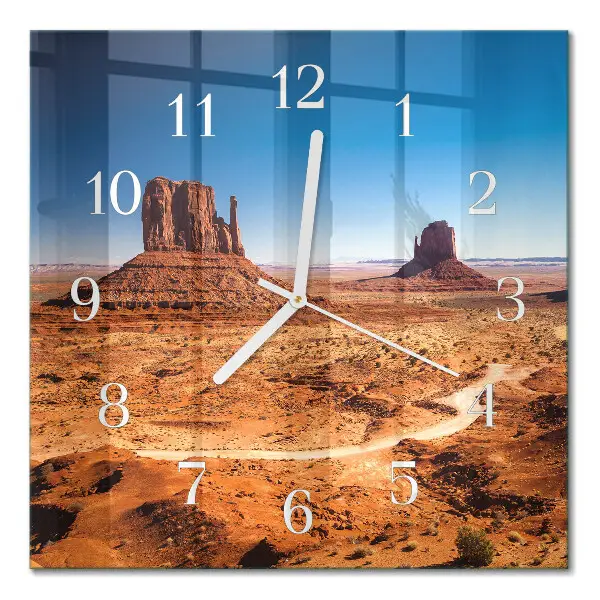 Orologio in vetro decorativo quadrato Deserto