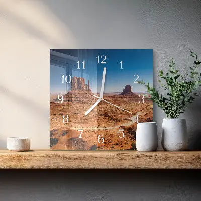 Orologio in vetro decorativo quadrato Deserto