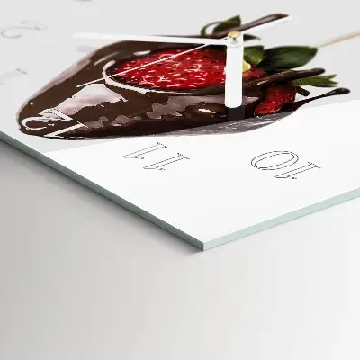Orologio in vetro decorativo quadrato Cioccolato