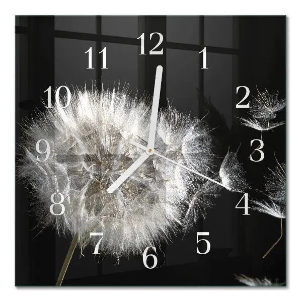 Orologio in vetro decorativo quadrato Dente di leone