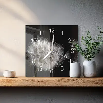 Orologio in vetro decorativo quadrato Dente di leone