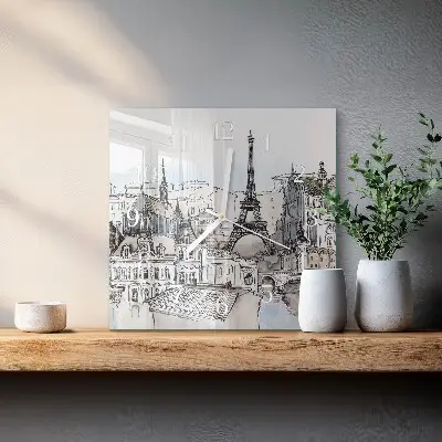 Orologio in vetro decorativo quadrato Monumenti