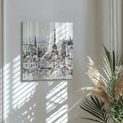 Orologio in vetro decorativo quadrato Monumenti