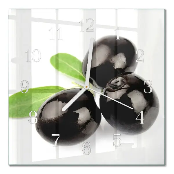 Quadrato orologio quadrato in vetro Olive