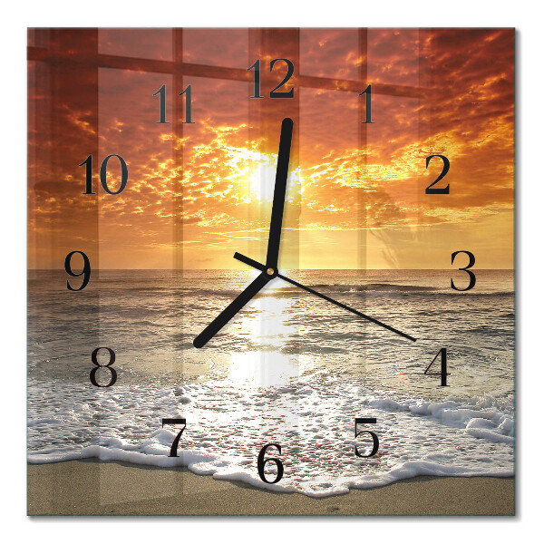 Quadrato orologio da parete Spiaggia mare