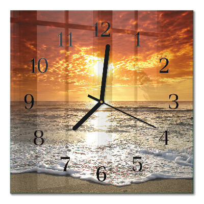 Quadrato orologio da parete Spiaggia mare
