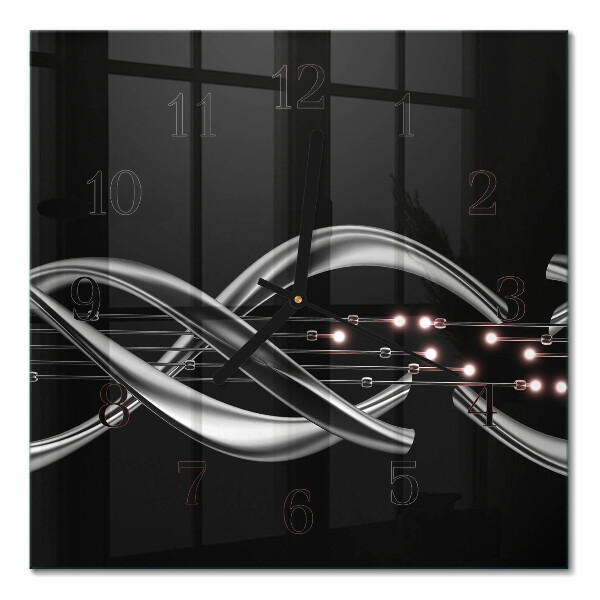 Quadrato orologio in vetro decorativo Astrazione