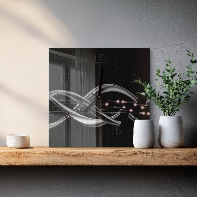 Quadrato orologio in vetro decorativo Astrazione