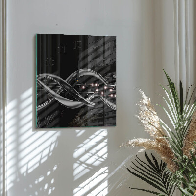 Quadrato orologio in vetro decorativo Astrazione