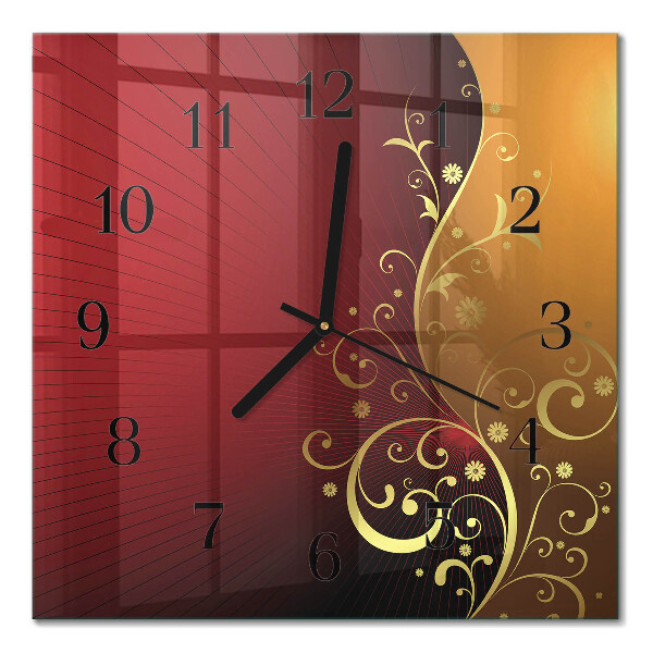 Orologio quadrato in vetro Astrazione