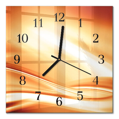 Quadrato orologio in vetro decorativo Astrazione