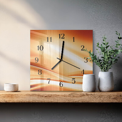 Quadrato orologio in vetro decorativo Astrazione