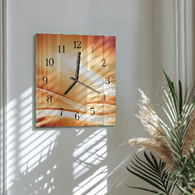 Quadrato orologio in vetro decorativo Astrazione