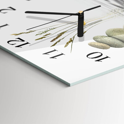 Quadrato orologio in vetro decorativo Pietre