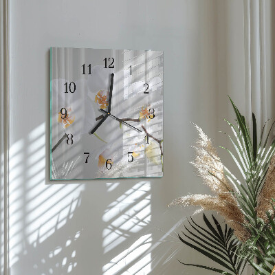 Quadrato orologio da parete Orchidea