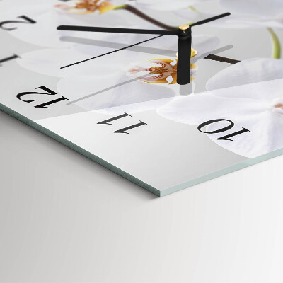 Quadrato orologio da parete Orchidea