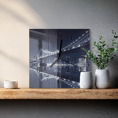 Quadrato orologio da parete Ponte