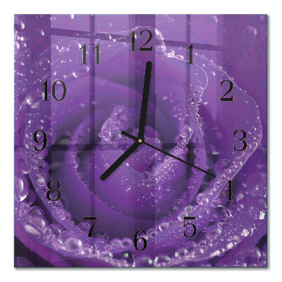 Orologio quadrato in vetro Rosa