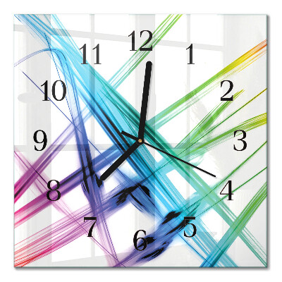 Orologio quadrato in vetro Astrazione