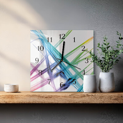 Orologio quadrato in vetro Astrazione