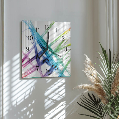 Orologio quadrato in vetro Astrazione