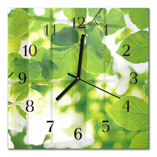 Orologio quadrato Foglie