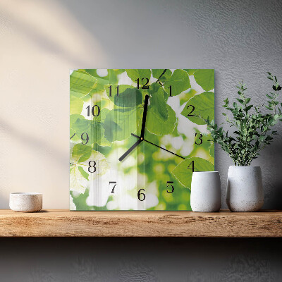 Orologio quadrato Foglie