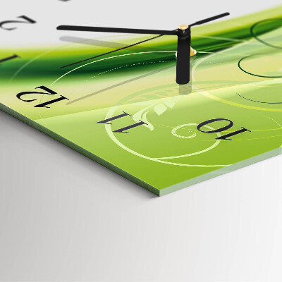 Quadrato orologio in vetro decorativo Motivo floreale
