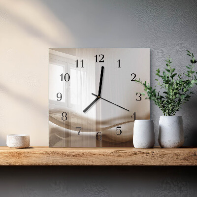 Quadrato orologio da parete Linee astratte