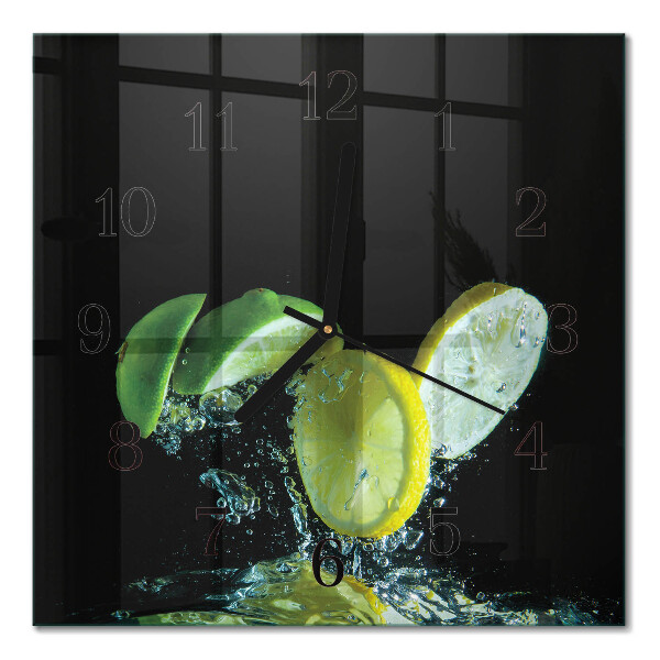 Orologio quadrato Limone e lime